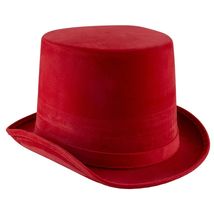Red Leather Look Top Hat, Adult Size 60cm - $13.37