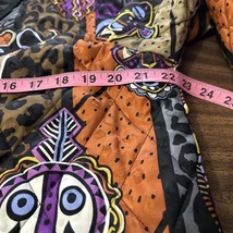 Bob Mackie Quilt Puff Jacket Women M Wearable Art Lined Tribal 100% Silk - £35.24 GBP