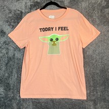 Star Wars Grogu Shirt Womens Large Mad Engine Pink Today I Feel Grogu Disney - $4.48