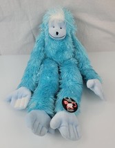 2002 Berkeley Designs Funkee Monkeys Aqua Blue Silver Foil Fur Long Arm Plush - £39.41 GBP