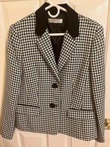 Vintage Women&#39;s Houndstooth Kasper Blazer Size 8 - $27.92