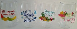 Summer Plastic Cups Glasses 20oz 1/Pk, Select: Watermelon, Seashell, Pineapple.. - £2.36 GBP