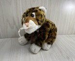 Dan Dee small plush cheetah leopard jaguar brown stuffed animal ribbon bow - $10.39