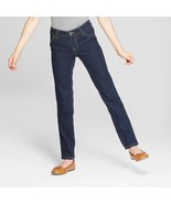 Girls&#39; Mid-Rise Straight Jeans - Cat &amp; Jack Dark Wash Sz 10 Dark Blue NWT - $146.41 MXN