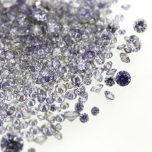 Natural Fancy Blue Grey 0.002 ct to 0.08 ct Round cut Diamonds Parcel Melles Mix - £9,646.78 GBP