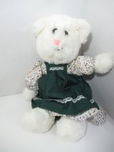 FRANCESCA HOERLEIN plush Marie la Kitty white cat floral dress green apron - £102.29 GBP