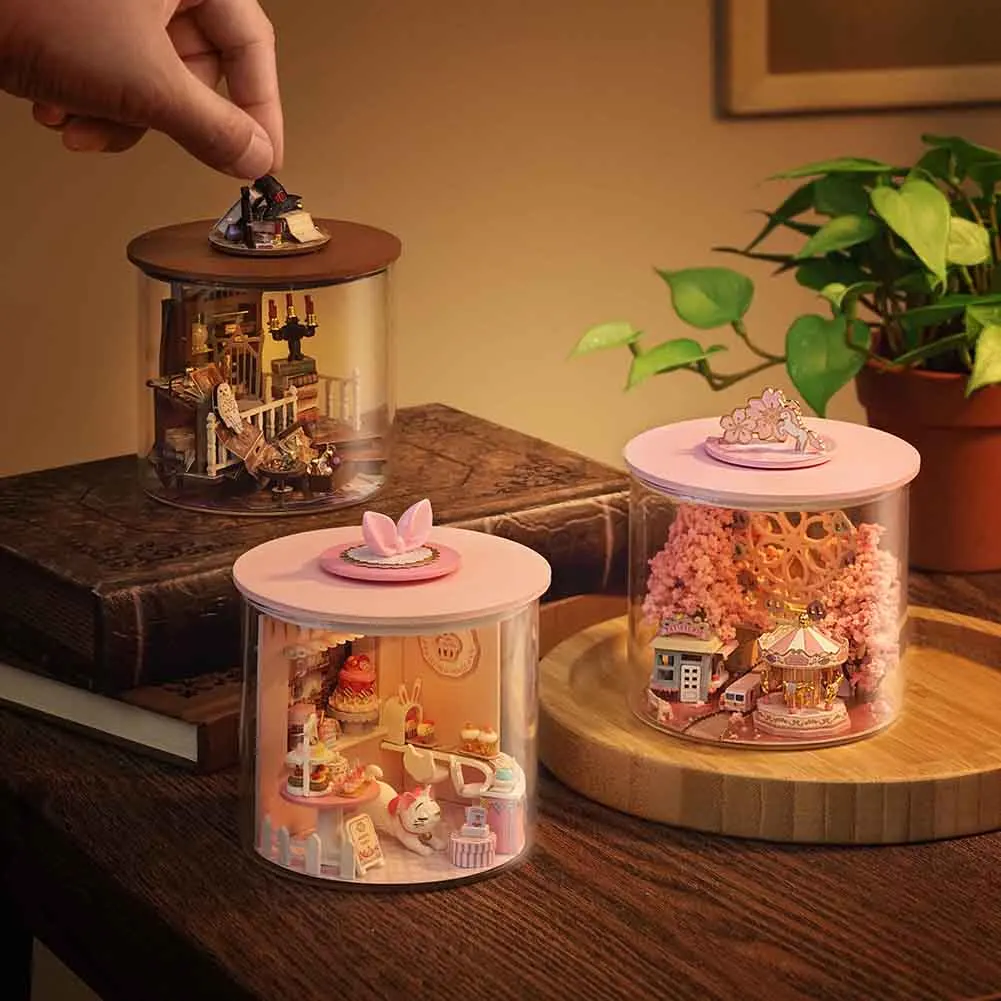 3D Miniature Doll House Diorama Toys DIY Handmade Miniature Dollhouse Puzzle - £9.69 GBP+