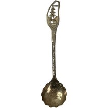 Antique Silver Taiwan Souvenir Spoon Asian Chinese Temple Character Bowl 5&quot; - £18.47 GBP