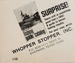 1975 Print Ad Whopper Stopper Fishing Lures Made in Sherman,Texas - £5.58 GBP