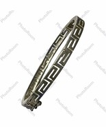 Sterling Silver Cut Out Greek Key Bangle Bracelet - $209.56 CAD