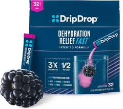 DripDrop Hydration - Electrolyte Powder Packets - Berry - 32 Count - £48.75 GBP