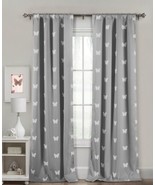 Duck River Textile Wink Butterfly Print Blackout Curtain Set One Size Gray - £40.39 GBP