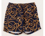 Franks Navy Blue &amp; Gold Gianni Print Swim Shorts Trunks  Men&#39;s  M - £69.86 GBP