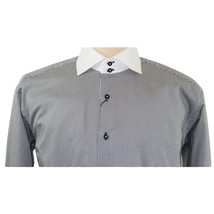 Men Shirt J.Valintin Turkey-Usa 100% Egyption Cotton Axxess Style 1R57-01 black image 7