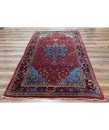 Antique Per&#39;sian Bidjar Rug 5x8, Red and Navy Blue, Medallion and Corner... - £4,736.60 GBP