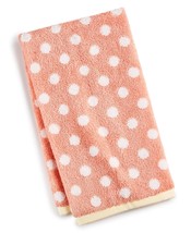 Martha Stewart Collection 15 x 28&quot; Cotton Dot Spa Fashion Hand Towel,Melon - £14.38 GBP