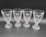 Lot Of 4 Lenox Butterfly Meadow All Purpose Wine Tea Clear Glasses 1899028 - $59.39