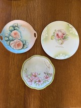 Vintage Lot of Hand Painted Pink Dogwood Peach Rose &amp; Pink &amp; Green Rose ... - £11.66 GBP