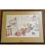 Vintage Jack and Jill Framed matted Print by F Rojankovsky 1940&#39;s - £34.00 GBP