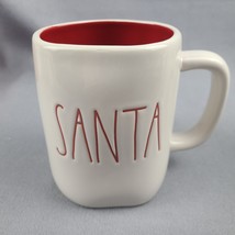 Rae Dunn SANTA Christmas Mug Red Interior Rare One Side Text by Magenta - £16.60 GBP