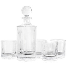 Gibson Home Acropolis 5 Piece Decanter and Double Old Fashioned Glasses Set - $68.28