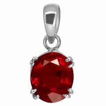 Natural Rojo Y Gema Granate Sólido 925 Plata de Ley Colgante Medallón 10.25CT - £66.37 GBP