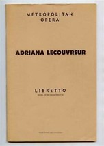 Adriana Lecouvreur Metropolitan Opera Libretto Scribe and Legouve  - £14.01 GBP