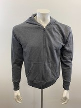 Hanes Ecosmart Full Zip Hoodie Size Medium Gray Long Sleeve Cotton/Polye... - $12.76