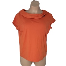 Rafaella Cute Classy Shirt Blouse ~ Sz 2X ~ Orange ~ Short Sleeve  - £13.44 GBP