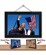 5&quot; x 7&quot; Framed Donald Trump Assassination Attempt July 2024 Wood Frame P... - $11.95