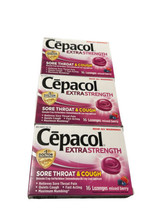 3 Boxes Cepacol Extra Strength Sore Throat Cough Lozenges Exp 10/24 Mixed Berry - £18.38 GBP