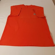 Carhartt T-Shirt Men's L Cotton Short Sleeve Pocket Logo Workwear Orange K87 ORG image 11