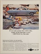 1965 Print Ad Chevelle Malibu Super Sport Coupe Chevrolet Women &amp; Man by Stream - £17.08 GBP