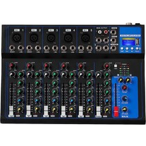 Ht7 Bluetooth Portable Audio Mixer W/Usb Dj Sound Mixing Console Mp3 Jack 48V Po - £103.58 GBP