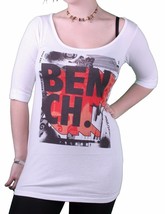Bench Urbanwear Griswold White Relaxed Fit Wide Crew Neck Sexy T-Shirt B... - $18.88