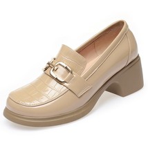 Authentic Leather Designer Shoes for Women Trend Pumps Luxury Platform Loafers E - £71.91 GBP