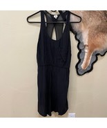 Aritzia Wilfred Silk Dress Sleeveless Black Open Cross Back Size Small - £27.96 GBP