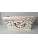 Pfaltzgraff “TEA ROSE” Large Rectangular Planter EUC! 12” Long, 7” Wide ... - £38.66 GBP