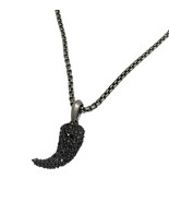 David Yurman Lion Claw Pendant Black Diamonds Amulet with DY chain - $2,275.96 CAD