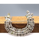 Vintage Clear Crystal Laurel Brooch, Elegant Garland Pin, Unique Sparkle... - £40.16 GBP