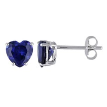 Dainty 3mm Sapphire Stud Earrings in Sterling Silver - Perfect for young girls! - $20.64