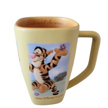 Tigger 15 oz Coffee Mug Winnie the Pooh Disney World Run With The Wind Yellow - £13.86 GBP