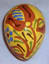 2009 Glazed Redware Egg Sgraffito Design Easter Tulips By Breininger Pottery - £39.38 GBP