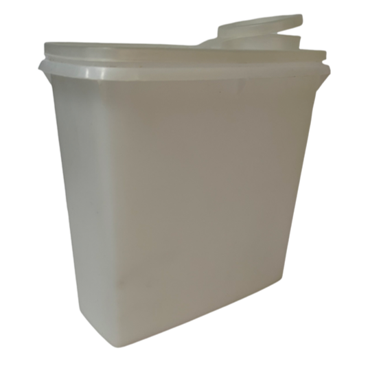 Tupperware Cereal Keeper 469-1 White With Flip Top Seal In Excellent Con... - $7.40