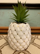Garden Party Ceramic Pineapple Holder with Artificial Succulent Plant - $6.99