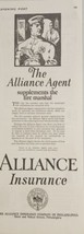 1925 Print Ad Alliance Insurance Co. Supplements Fire Marshall Philadelphia,PA - £14.11 GBP