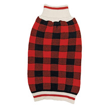 Fashion Pet Plaid Dog Sweater Red Large - 1 count Fashion Pet Plaid Dog Sweater  - £20.34 GBP