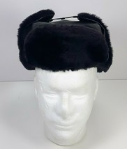Knox New York Russian Ushanka Style Ear Flap Hat Vinyl Small - £19.67 GBP