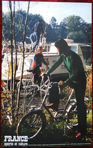 Original Poster France Sport Nature Bicycle Boat Women - $55.67