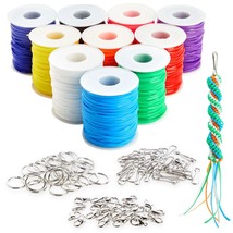 Lanyard String Boondoggle Kit For Keychains And Bracelets (100 Total Pie... - £35.54 GBP